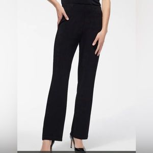 Chico’s Black Pull On Straight Pants Size 3 (16 US) Traveler style